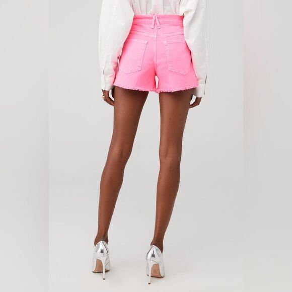 NWT Good American Women's Good '90s Shorts in Hawaiian Pink Size 16 - Picture 2 of 3